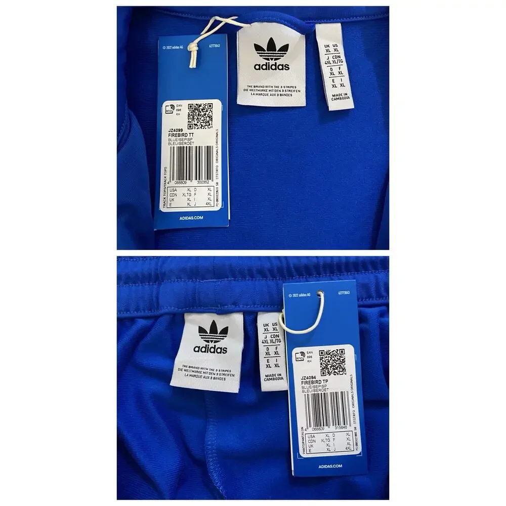 Men's Adidas Originals Adicolor Classics Firebird Tracksuit Blue Pink Size XL